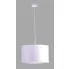 Biała lampa wisząca z okrągłym abażurem - S963-Vena