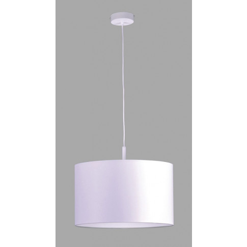 Biała lampa wisząca z abażurem S963-Vena