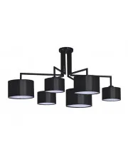 Czarna elegancka lampa sufitowa abażurowa - S964-Vena