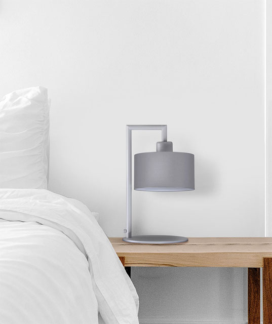 Szara nowoczesna lampka nocna S966-Fario