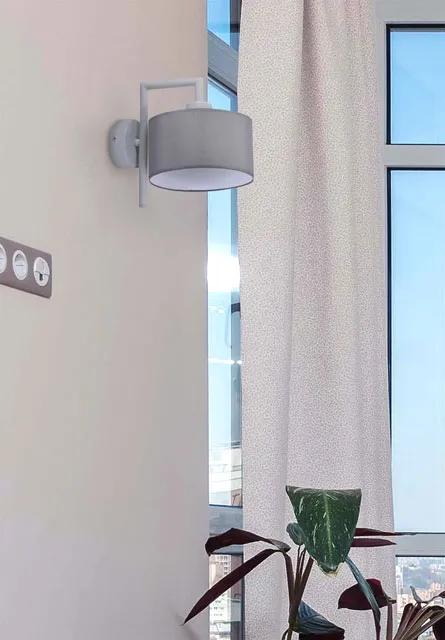 Szary kinkiet z abażurem S967-Fario