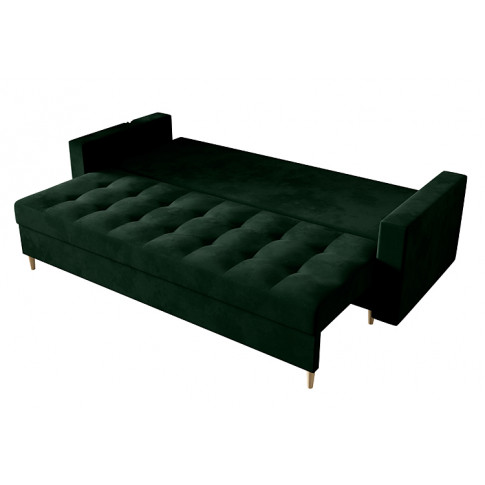 Zielona rozkładana sofa Gemma