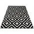 czarno biały dywan w prosty marokański wzór mistic 9x