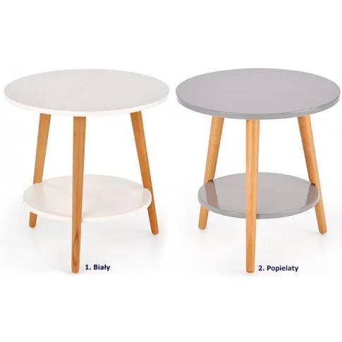 Zdjęcie okrągła, biała ława lakierowana Trivio | Edinos.pl