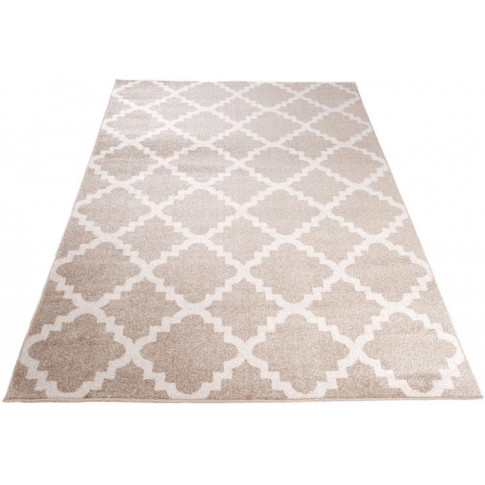 beżowy prostokątny dywan nowoczesny do salonu mistic 5x