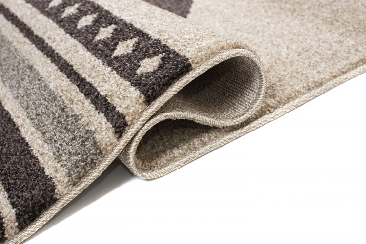 Prostokątny dywan młodzieżowy z gwiazdą Utis kremowo-brązowy