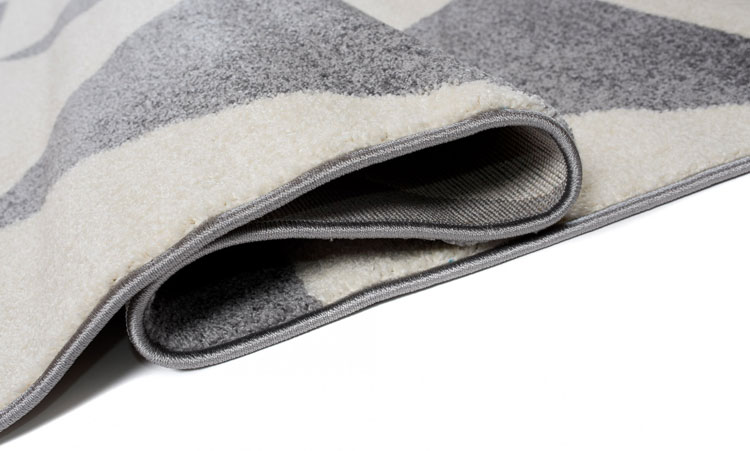 Biało szary prostokątny dywan pokojowy Maero 8X