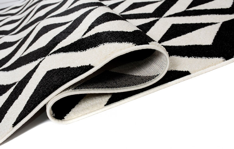 Geometryczny dywan skandynawski czarno biały Solis 6X