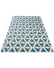 Niebieski dywan w geometryczny wzór - Maero 3X w sklepie Edinos.pl