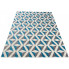 Niebieski dywan w geometryczny wzór - Maero 3X