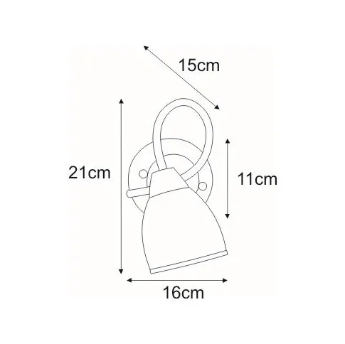 Wymiary kinkietu S974-Labis