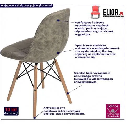 Fotografia Pikowany fotel Hybris - oliwka z kategorii Fotele wypoczynkowe