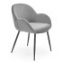 Szare nowoczesne krzesło tapicerowane Eprox