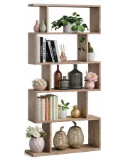 Nowoczesny regał asymetryczny dąb kolonialny - Karli 4X w sklepie Edinos.pl