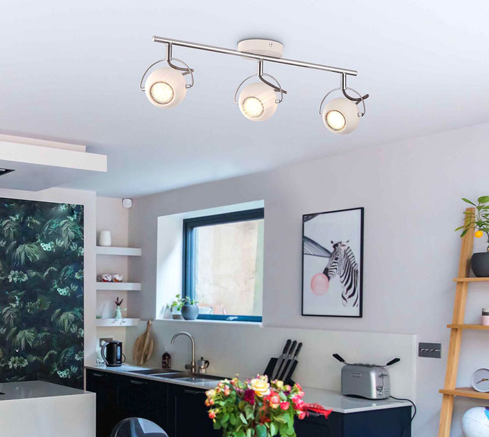 Biała lampa sufitowa ze spotami S982-Tip