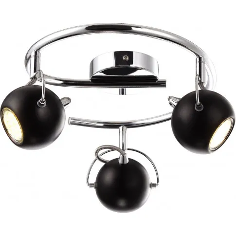 Czarna lampa sufitowa z 3 reflektorami S983-Kares