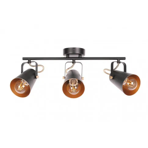 Czarna metalowa lampa sufitowa z ruchomymi kloszami S990-Moret