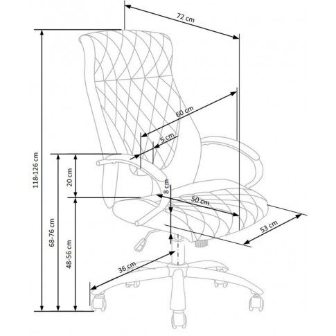 Szczegółowe zdjęcie nr 4 produktu Pikowany brązowy fotel obrotowy - Sevian