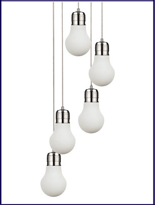 Industrialna lampa wisząca ze zwisami imitującymi żarówki A07-Presox