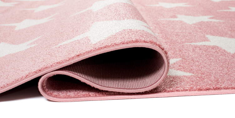 Różowo biały dywan Labu 3X - miękki