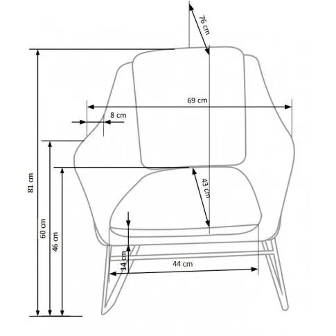 Zdjęcie popielata sofa dwuosobowa do salonu Foster 4X - sklep Edinos.pl