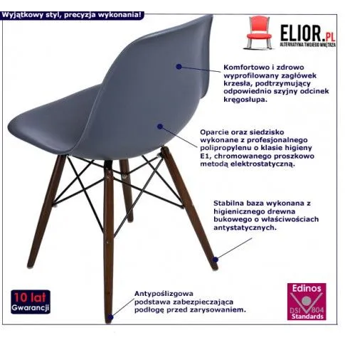 Fotografia Krzesło Dandeliox - ciemnoszare z kategorii Krzesła