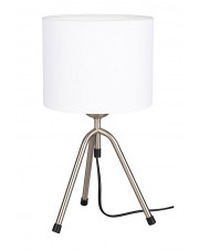 Biała lampa stołowa z okrągłym abażurem - A13-Doha w sklepie Edinos.pl