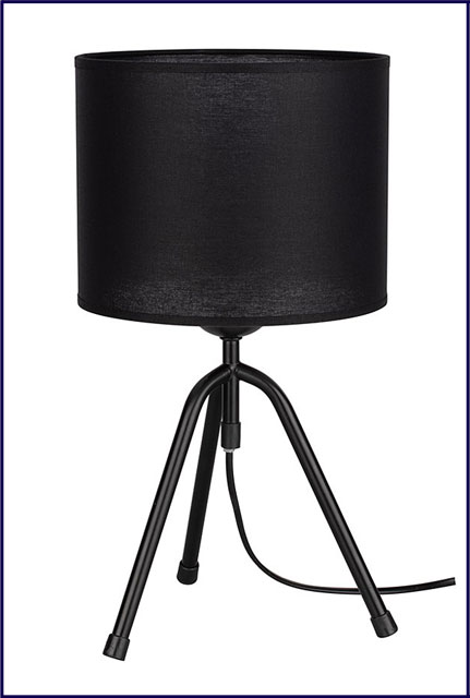 Lampka stołowa czarna z abażurem A14-Doha