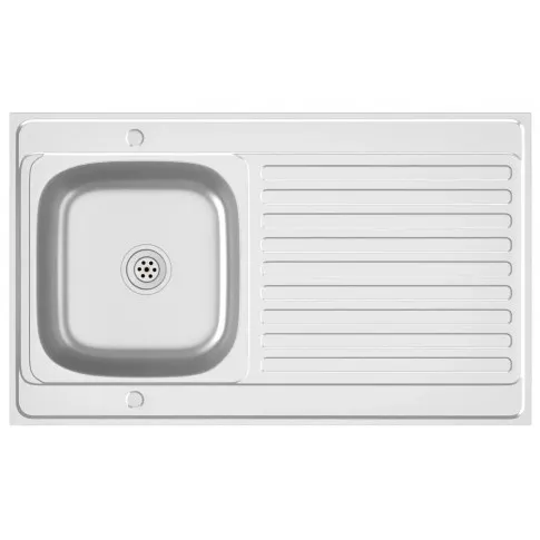 Srebrny zlewozmywak z ociekaczem Warlox