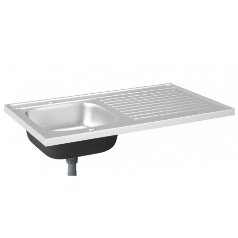 Srebrny zlew kuchenny Warlox