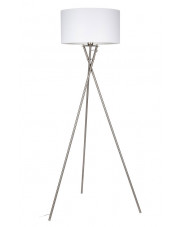 Biała nowoczesna lampa stojąca z abażurem - A23-Warsa w sklepie Edinos.pl
