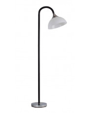 Czarna lampa podłogowa ze szklanym kloszem - A26-Diola w sklepie Edinos.pl