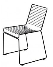 Czarne minimalistyczne druciane krzesło - Hagos w sklepie Edinos.pl