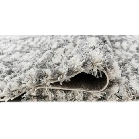 kremowy dywan shaggy z frędzlami wzorzysty nikari 9x