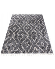 Ciemnoszary prostokątny dywan shaggy - Nikari 7X w sklepie Edinos.pl