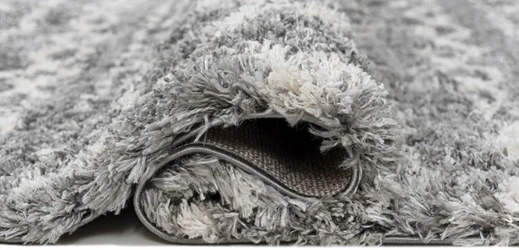 Ciemny szary dywan skandynawski włochacz Basilo 6X