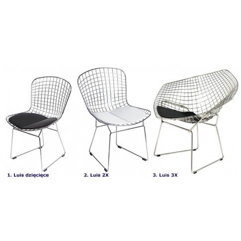 Zdjęcie krzesło Luis 2X białe do kawiarni - sklep Edinos.pl