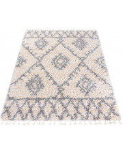 Kremowy dywan shaggy w azteckie wzory - Nikari 3X w sklepie Edinos.pl
