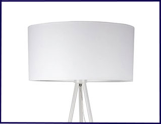 Biała minimalistyczna lampa podłogowa z okrągłym abażurem A28-Olpa