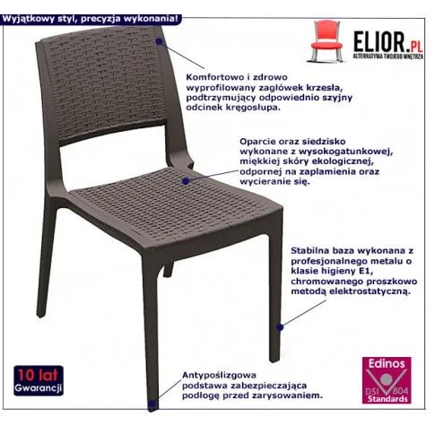 Fotografia Krzesło Elmes - brązowe z kategorii Strona główna