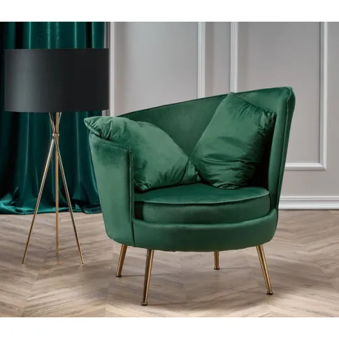 Zielony fotel wypoczynkowy Varcon glamour