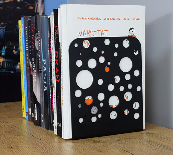 Czarna podpórka na książki Atlant 3X