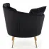Czarny tapicerowany fotel Varcon