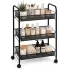 Czarny mobilny regal baster