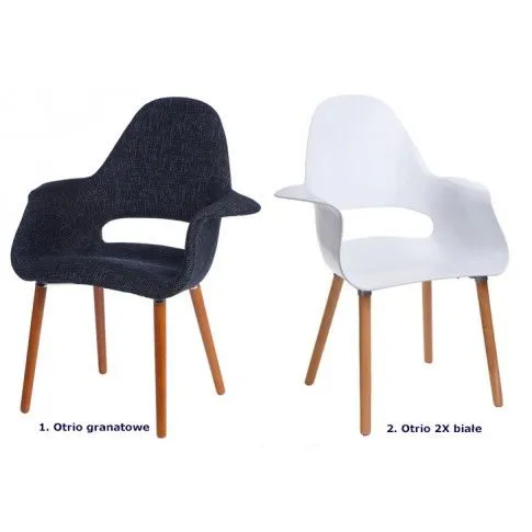 Zdjęcie krzesło Otrio 2X białe skandynawskie - sklep Edinos.pl