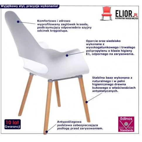 Fotografia Krzesło kubełkowe Pristo 2X - białe z kategorii Strona główna