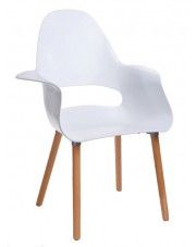 Krzesło kubełkowe Otrio 2X - białe w sklepie Edinos.pl