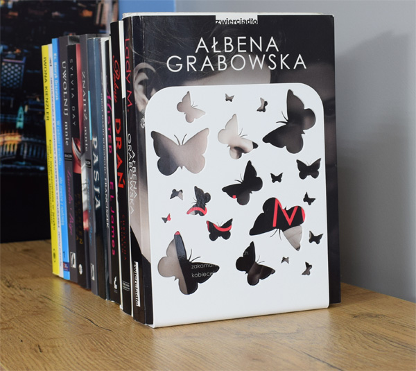 Biała podpórka na książki Atlant 6X