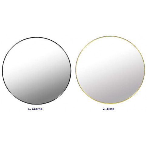 kolory nowoczesnego okrągłego lustra w metalowej ramie pireo