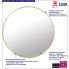Infografika złotego okrągłego lustra łazienkowego pireo